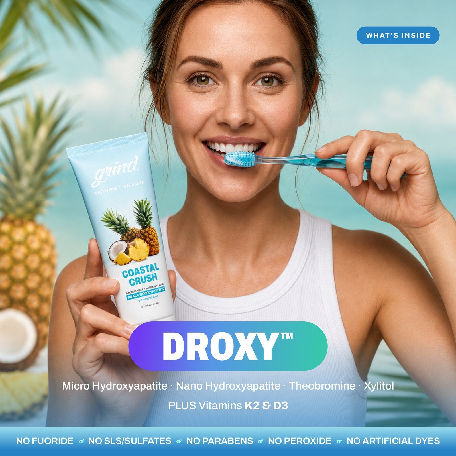 Coastal Crush added vitamins toothpaste